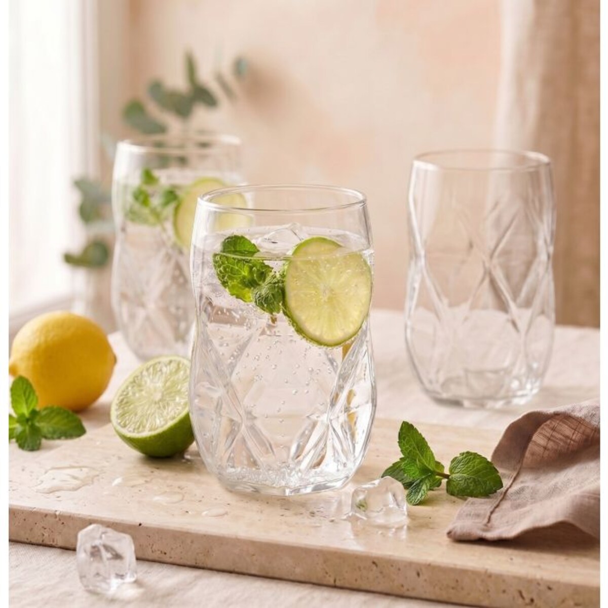 Komplet 6 szklanek wysokich 400 ml Geo 32071