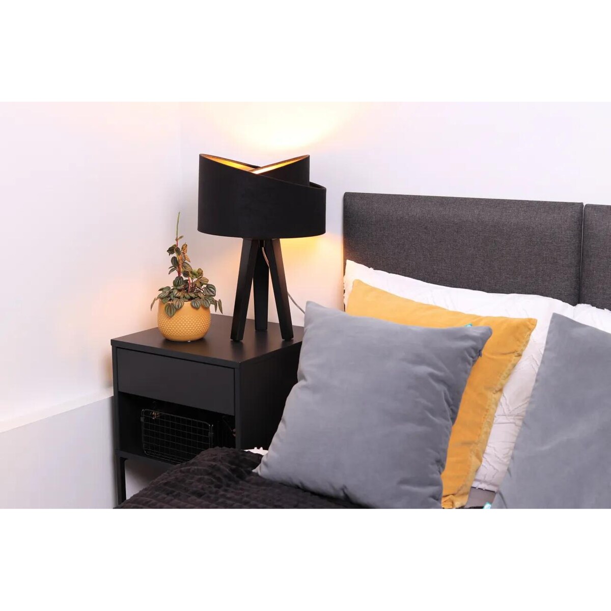 Lampa stołowa GEMSTONE czarna/złota/czarna