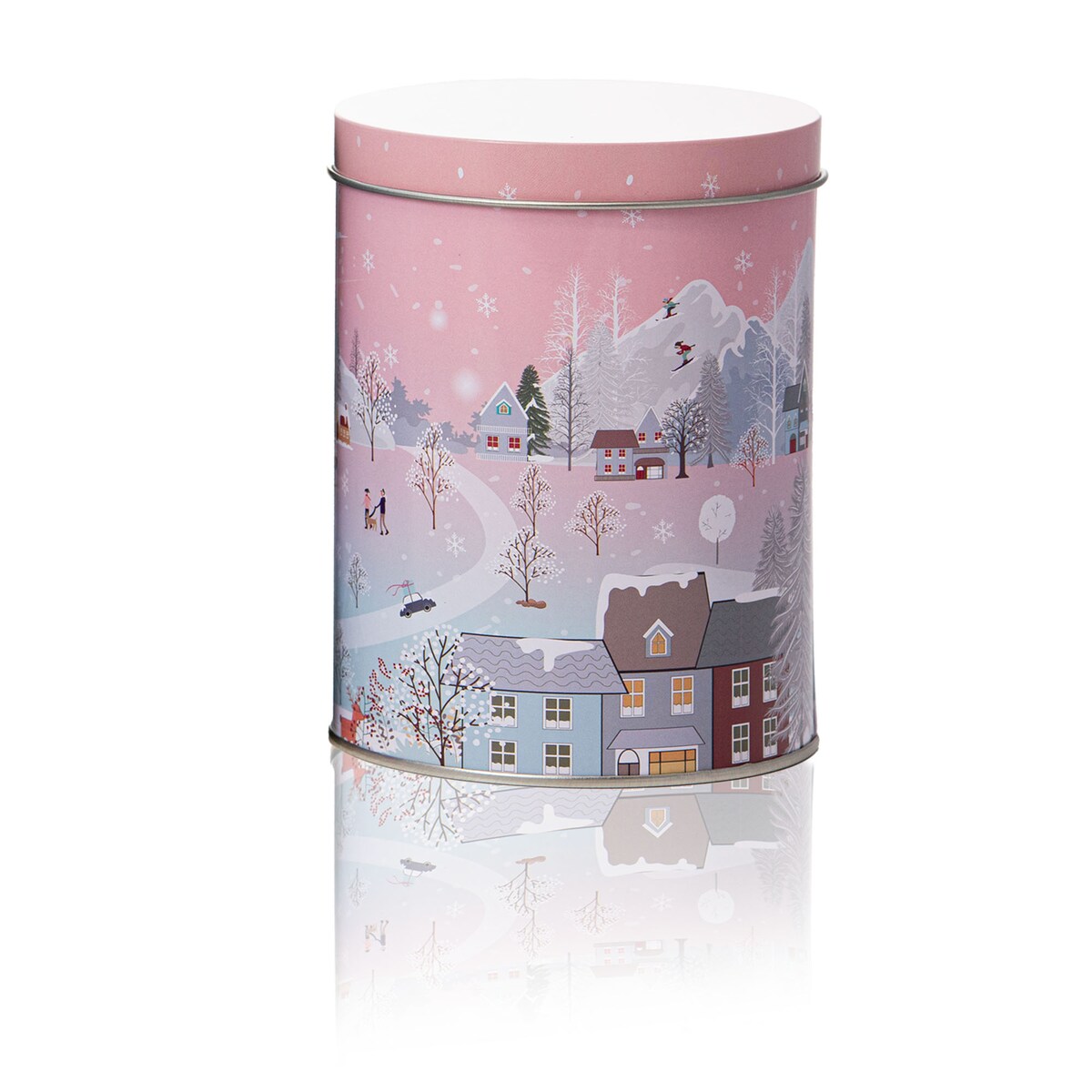 Puszka Na Ciastka Pierniki Herbatę Zestaw Świąteczna Boże Narodzenie Metalowe