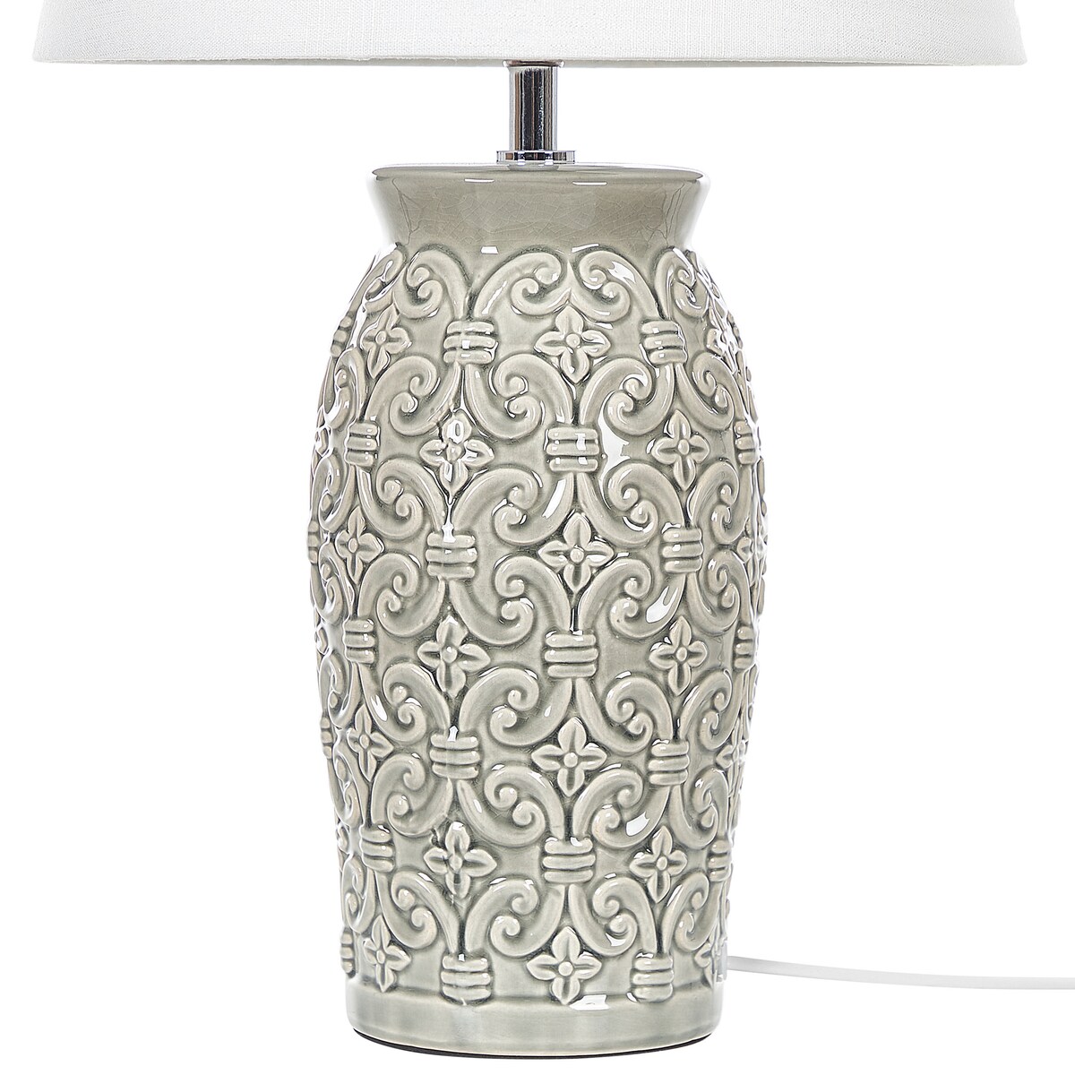 Lampa stołowa KHOPER Ceramika Szary