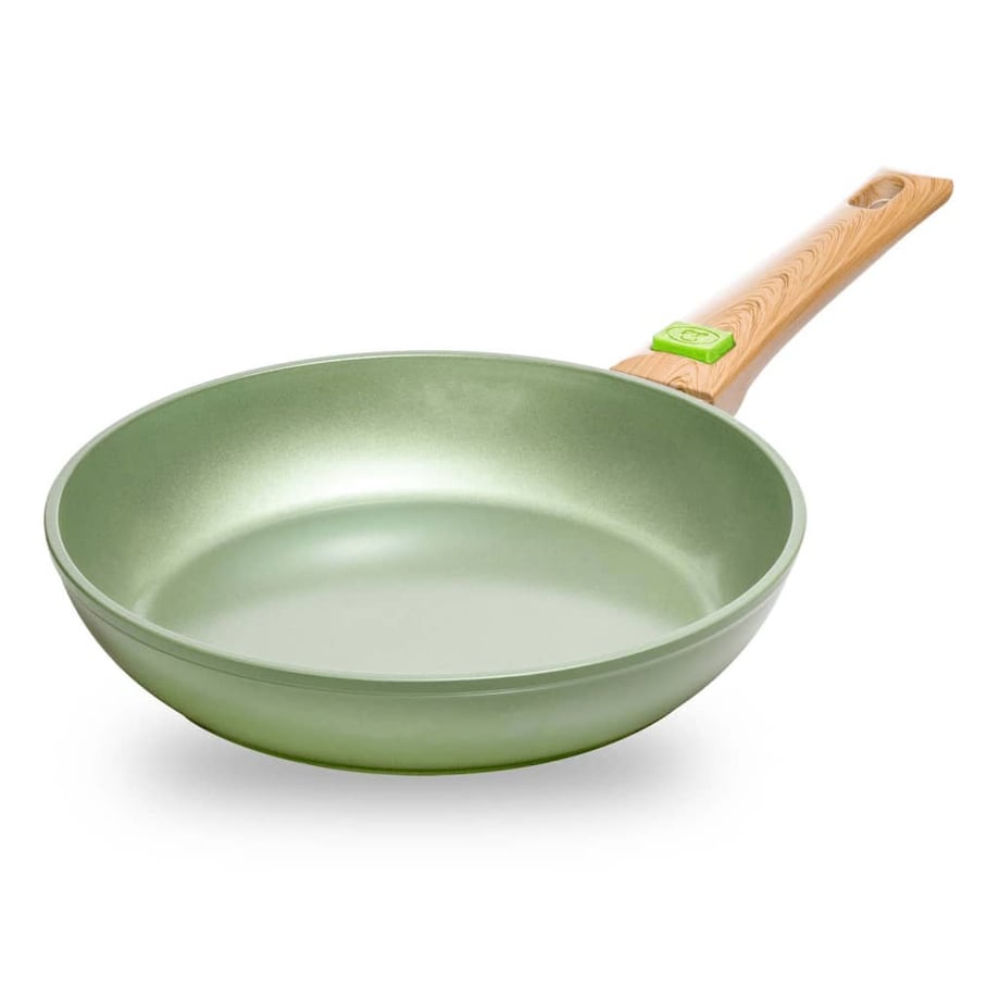 Just Vegan Patelnia ECO z odpinaną rączką, 24 cm, aluminiowa, zielona