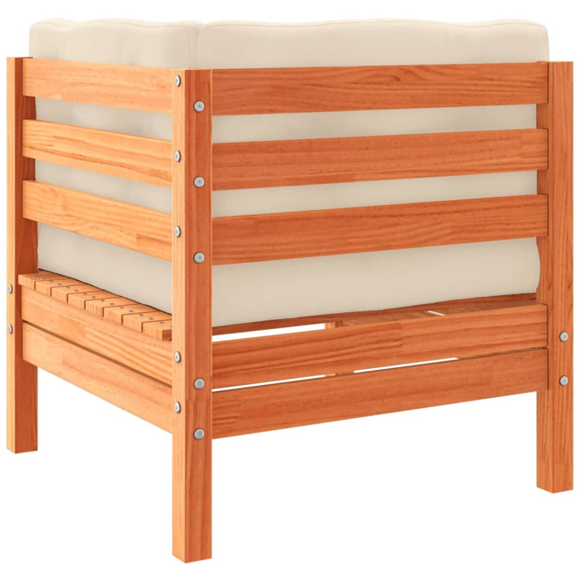 vidaXL 3-cz zestaw mebli ogrodowych z poduszkami, woskowy brąz, sosna