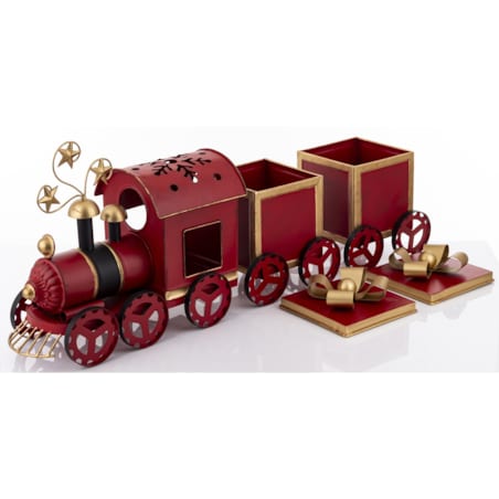 Dekoracja - metalowy pociąg 31x17x76 cm BASEL