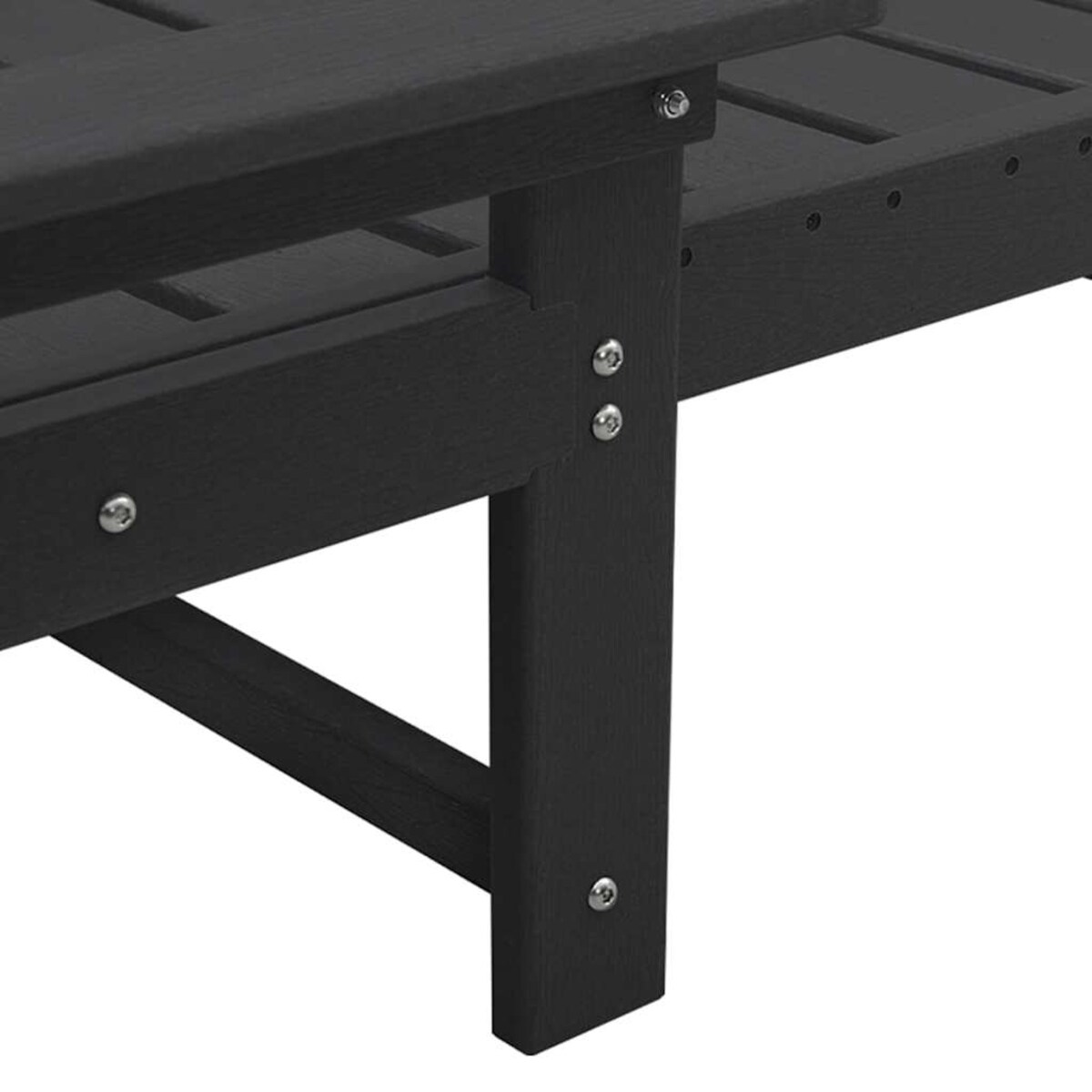 vidaXL Meble wypoczynkowe do ogrodu 2 pcs Czarny 53 x 195.5 x 30cm