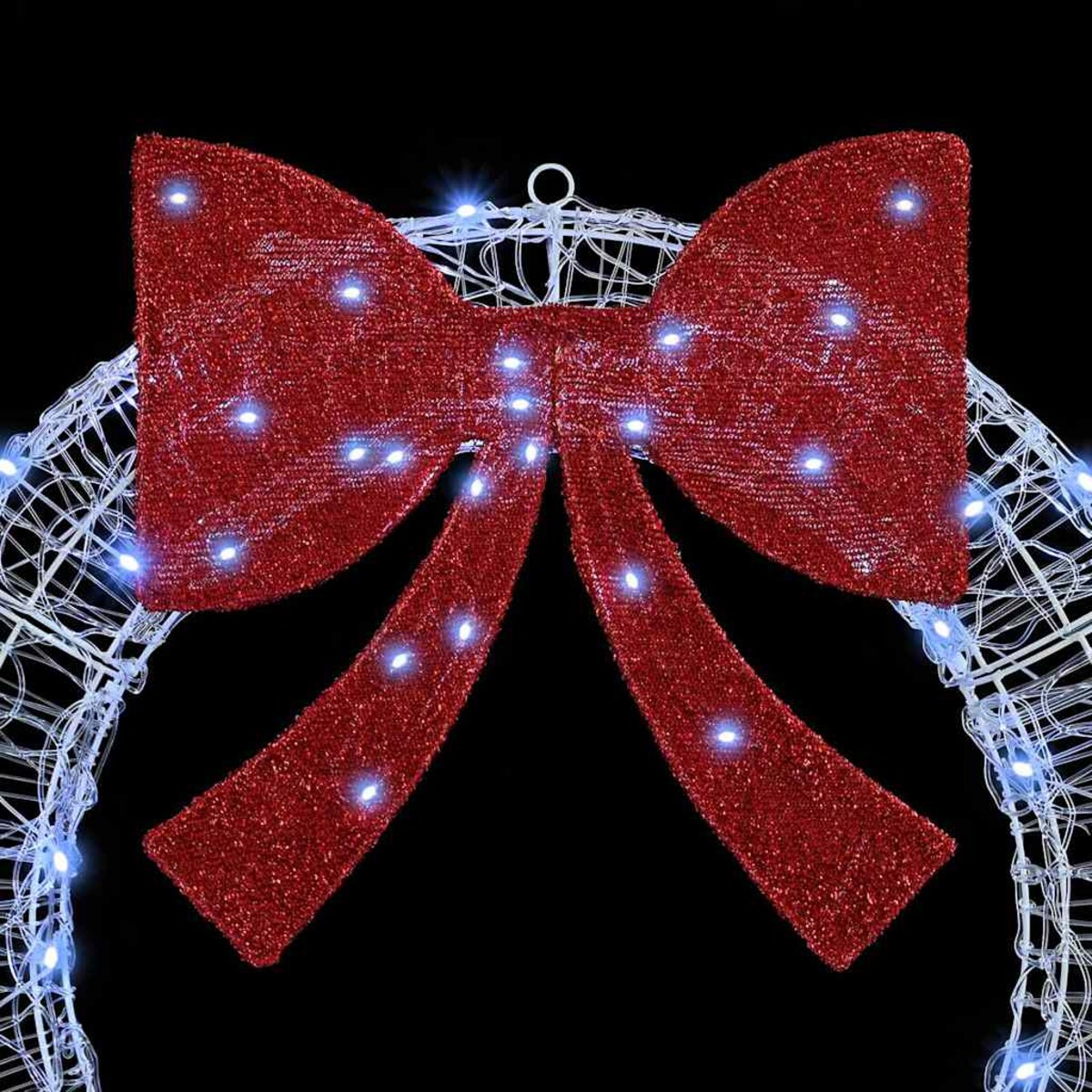 vidaXL Wianek z 150 diodami LED Zimna biel 120 cm Akryl