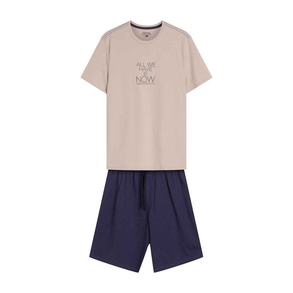 Piżama Dreamber 42632-02X Beżowo-Niebieski, XXL