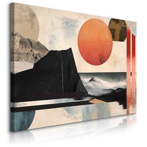 Obraz Na Płótnie Do Sypialni Krajobraz Abstrakcja Zachód Słońca 70x50cm