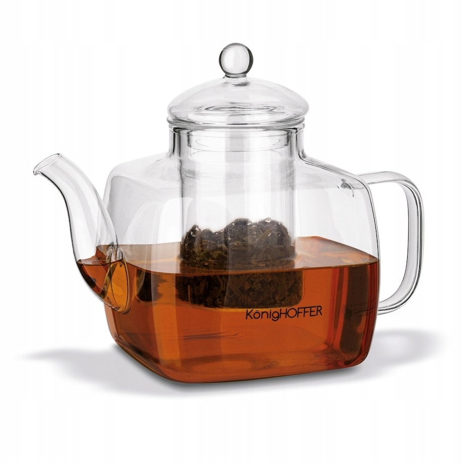 DZBANEK Z ZAPARZACZEM szklanym sitko imbryk czajnik na zioła herbatę 1,2 L