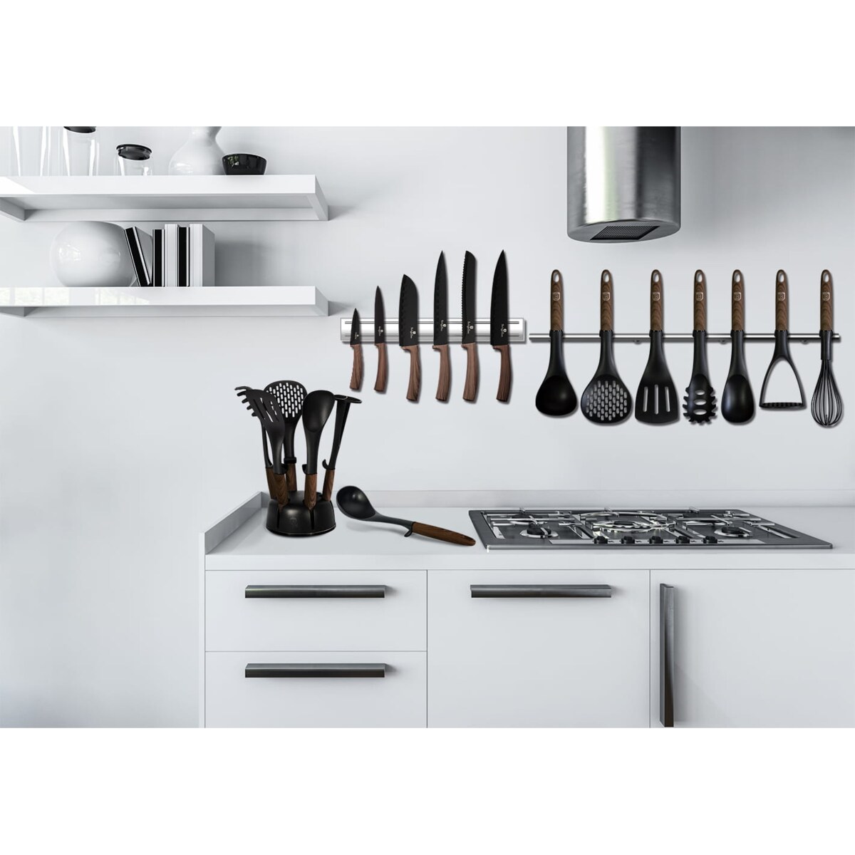 Przybory kuchenne nylonowe w stojaku Berlinger Haus BH-6229