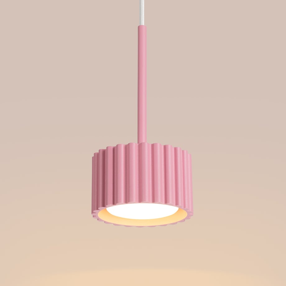 Lampa wisząca AURA 1 różowa Gx53