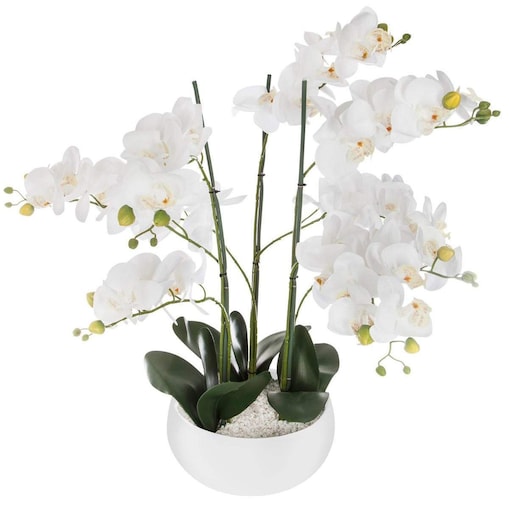 Storczyk sztuczny ORCHIDEE, 65 cm, kolor biały, tworzywo sztuczne