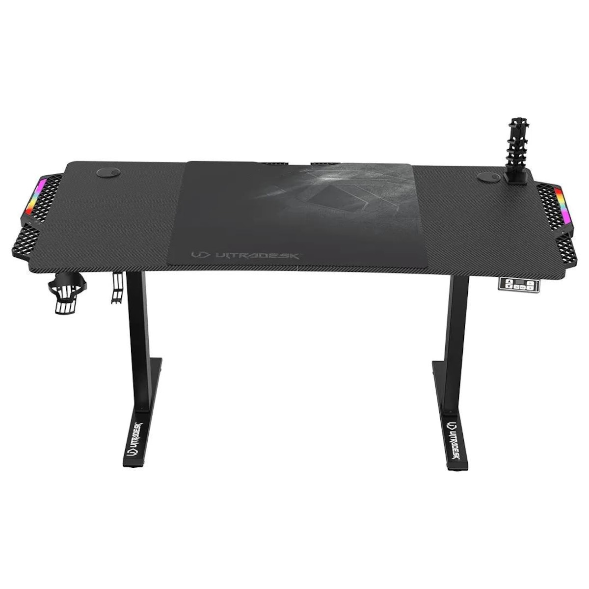 Biurko gamingowe LEVEL V2 LED czarne