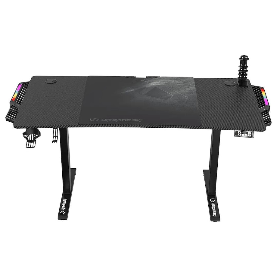 Biurko gamingowe LEVEL V2 LED czarne
