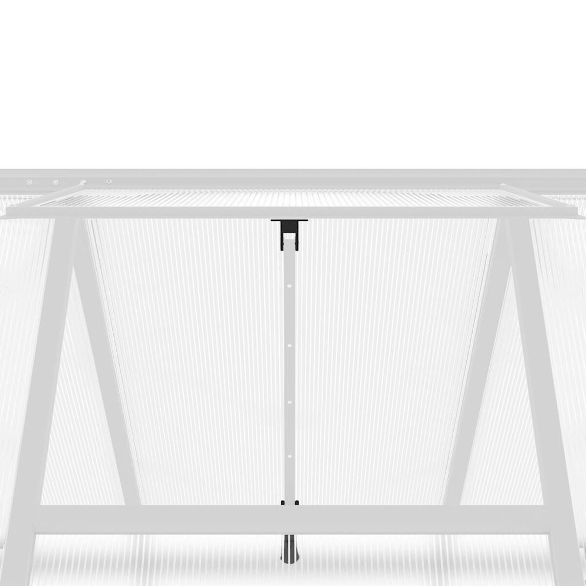 vidaXL Szklarnia z ramą podstawy, srebrna, 169x169x202 cm, aluminium