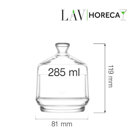 Szklany pojemnik z pokrywką Brighton, 285ml, LAV