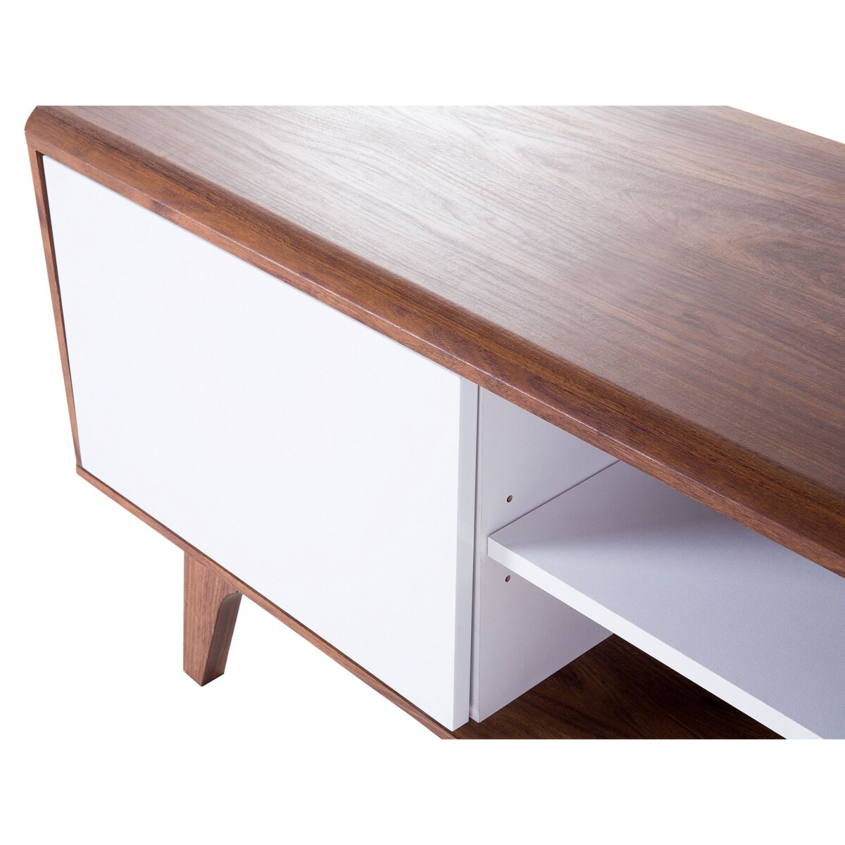 Szafka RTV ciemne drewno z białym ROCHESTER