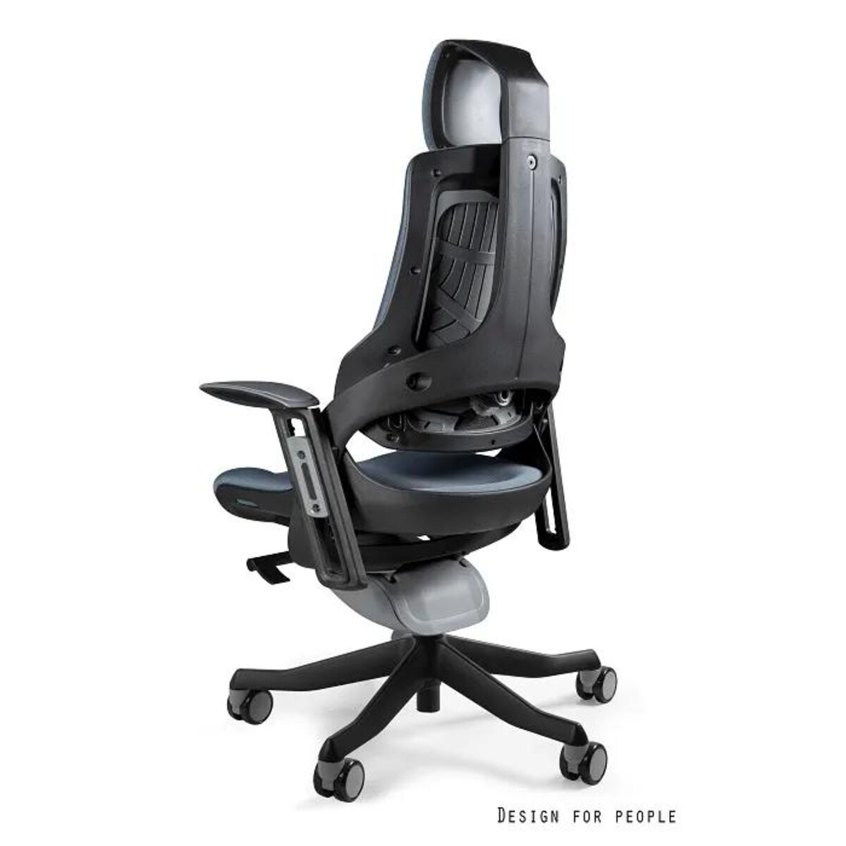 Fotel biurowy WAU czarny/szary tkanina