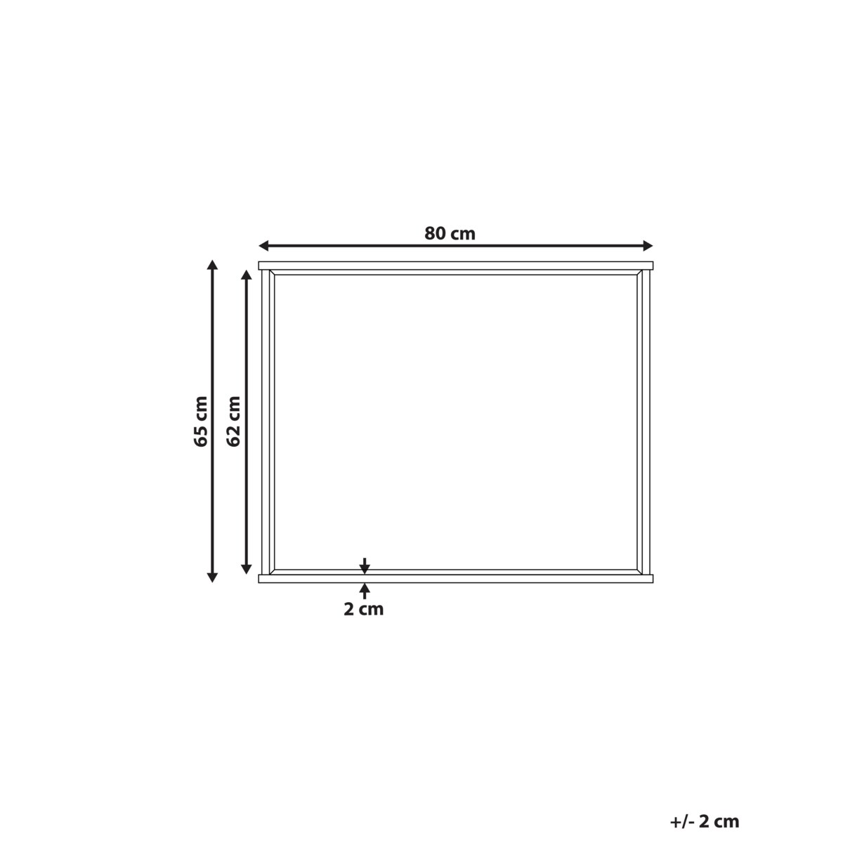 Lustro ścienne ROSELL MDF Jasne drewno