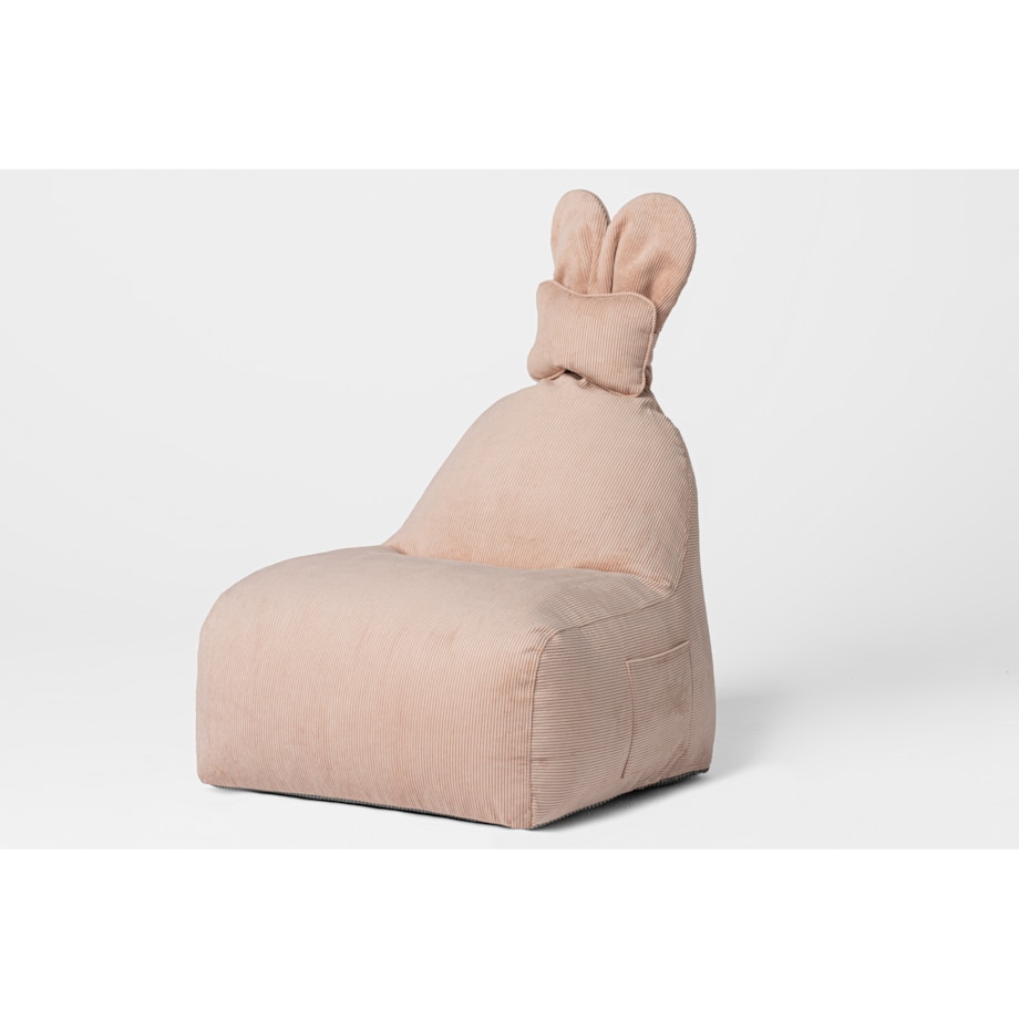 Puf Funny Bunny Sztruksowy - Różowy