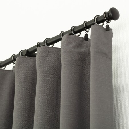 Zasłona BASIC na taśmie marszczącej 140x280cm ciemnoszary 1 szt. 140x280 szary