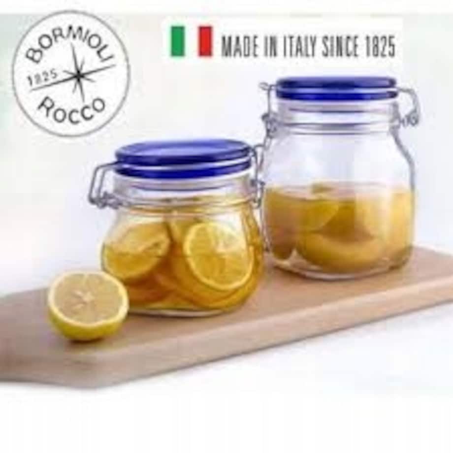 6x SŁOIK POJEMNIK hermetyczny 2 L BORMIOLI BLUE FIDO na żywność kapustę