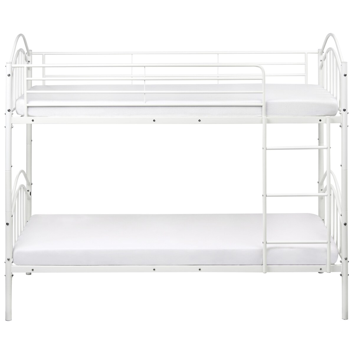 Łóżko piętrowe Metal CHARTRES 90 x 200 cm Biały