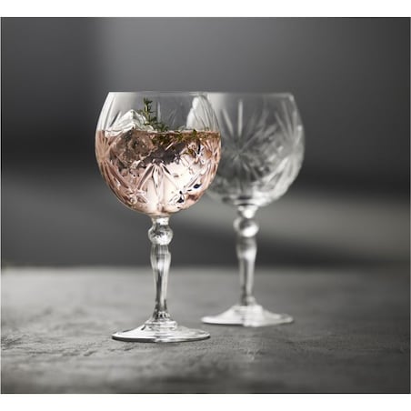 Kieliszki do ginu ze szkła kryształowego Melodia 650 ml 4 sztuki 33654