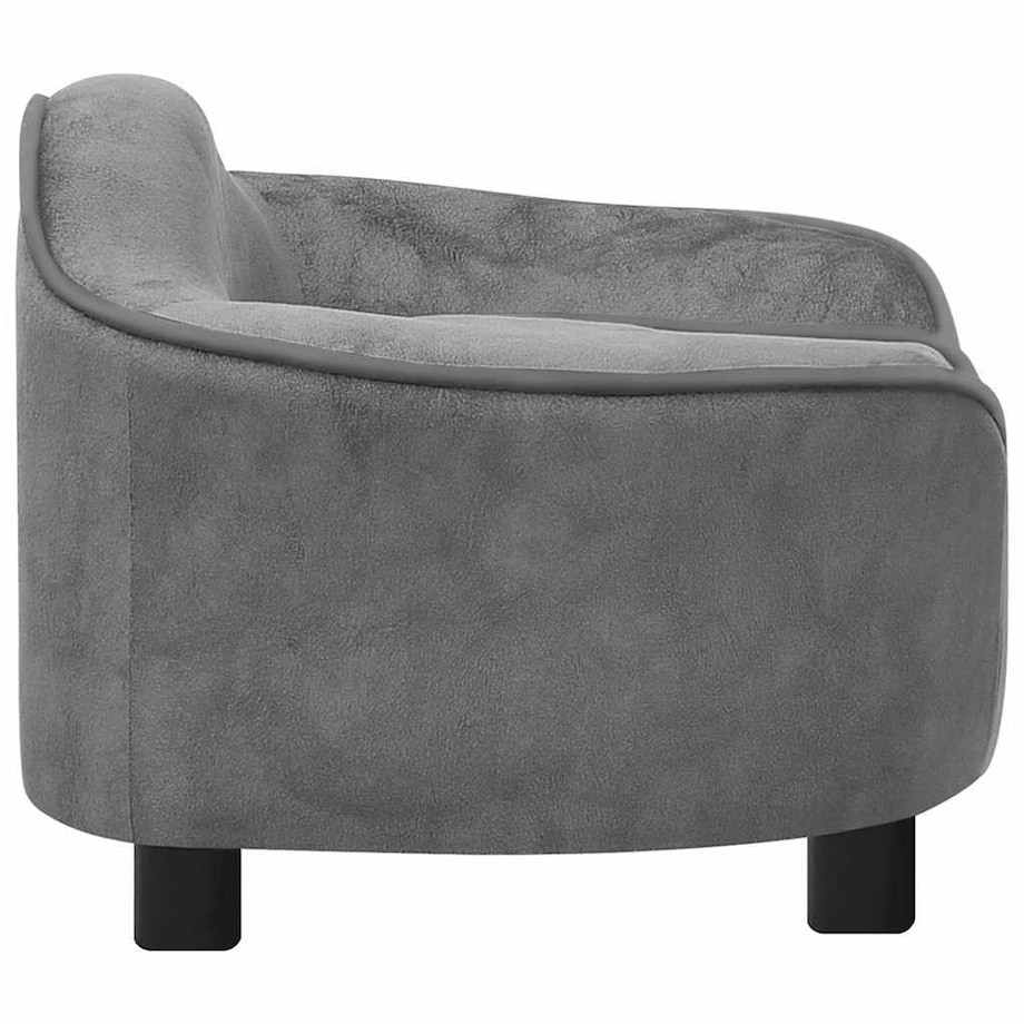 vidaXL Sofa dla psa, szara, 67x47x36 cm, pluszowa