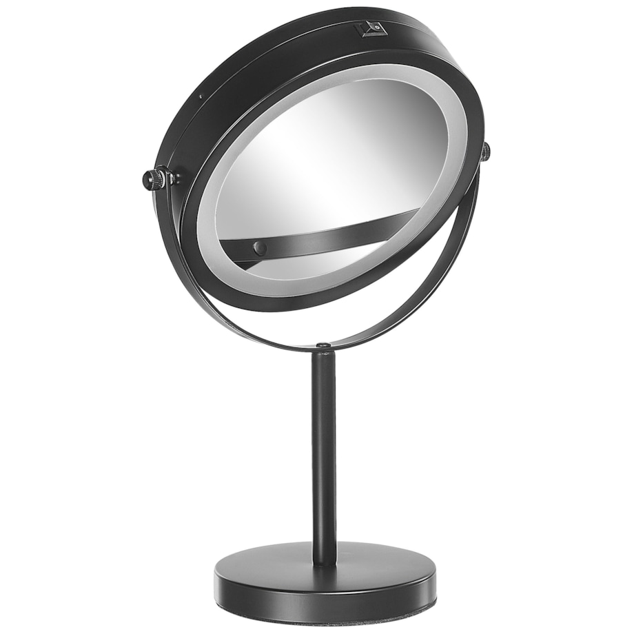 Lusterko kosmetyczne LED ø 17 cm czarne TUCHAN