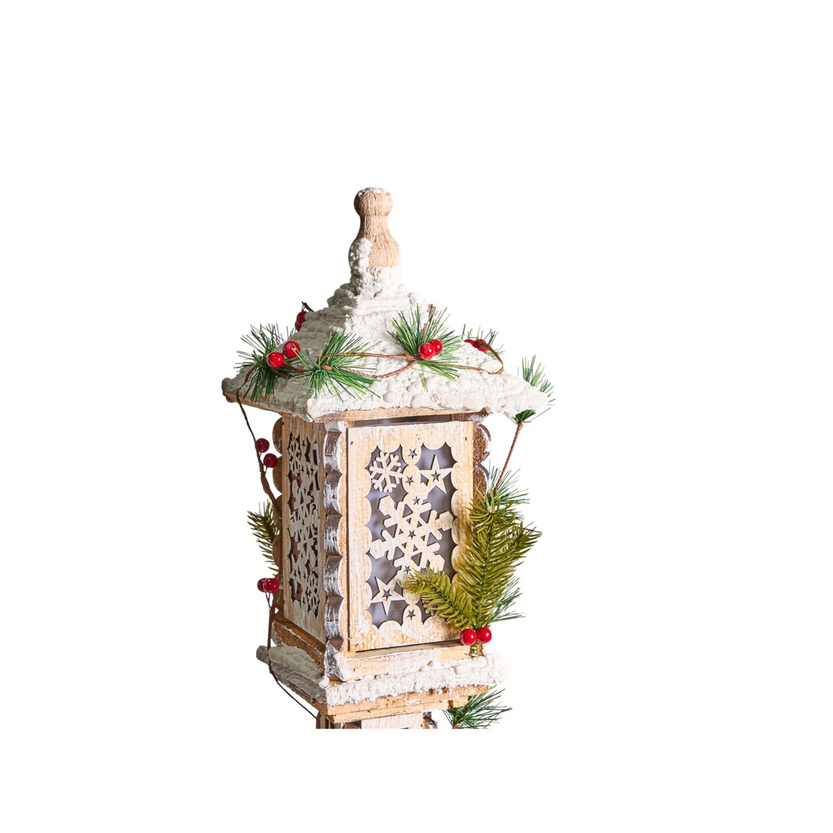 Dekoracja świąteczna LED LENTIRA Latarnia 80 cm Jasnobrązowy