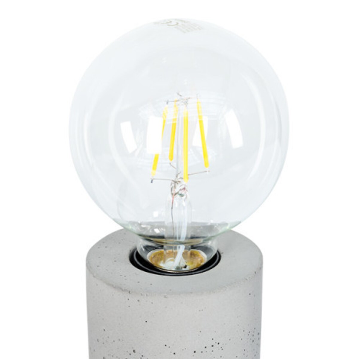 Stojąca LAMPA stołowa CESAR 88992174 Britop betonowa LAMPKA stojąca szara drewno