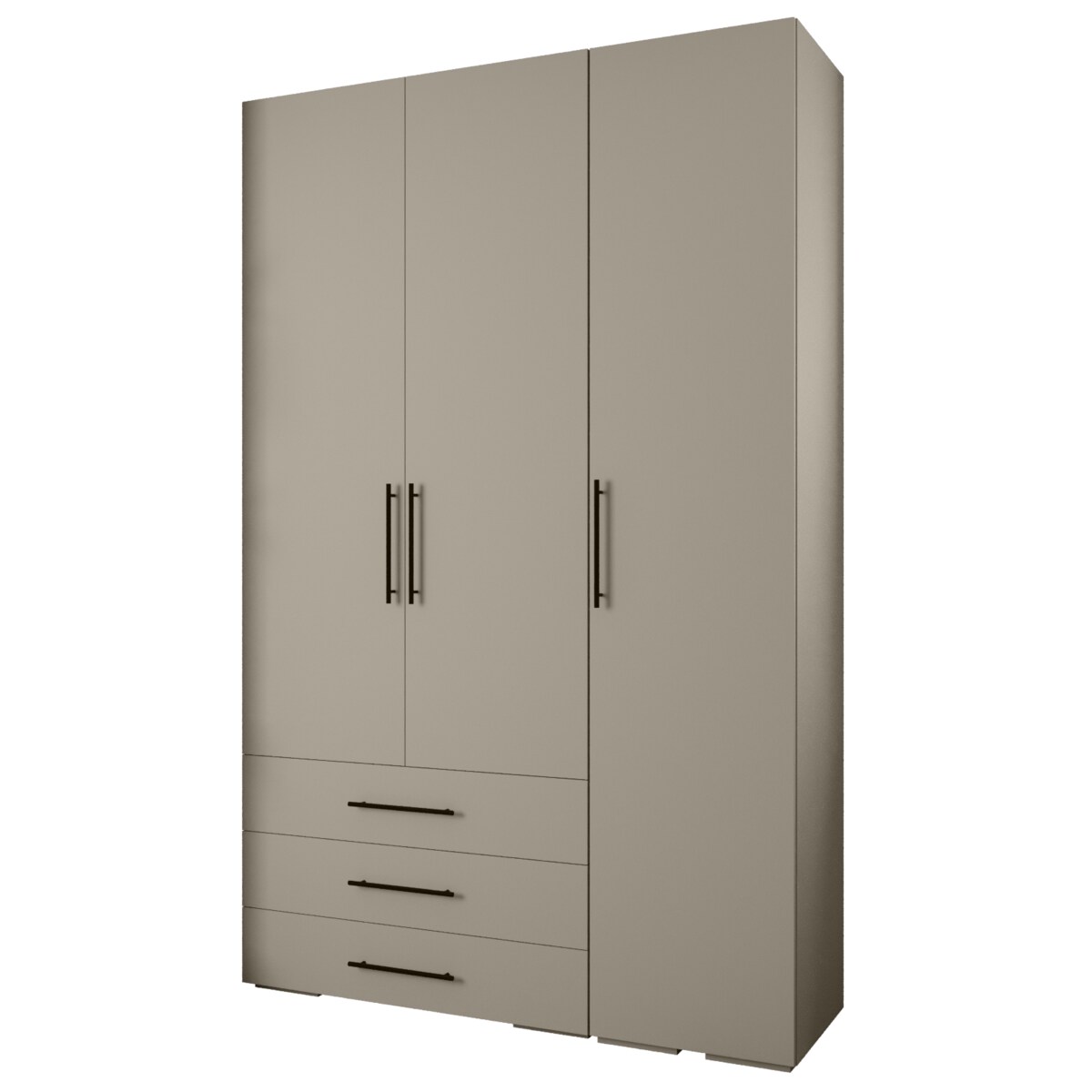 Garderoba wysoka do przedpokoju INOVA 3 Z17 kaszmir+czarny