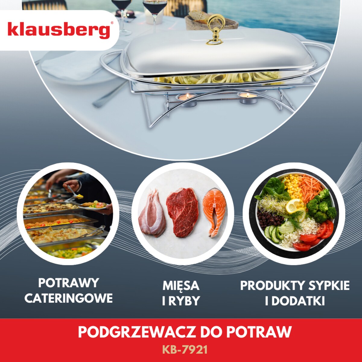 Podgrzewacz stołowy żaroodporny 3.0L KLAUSBERG