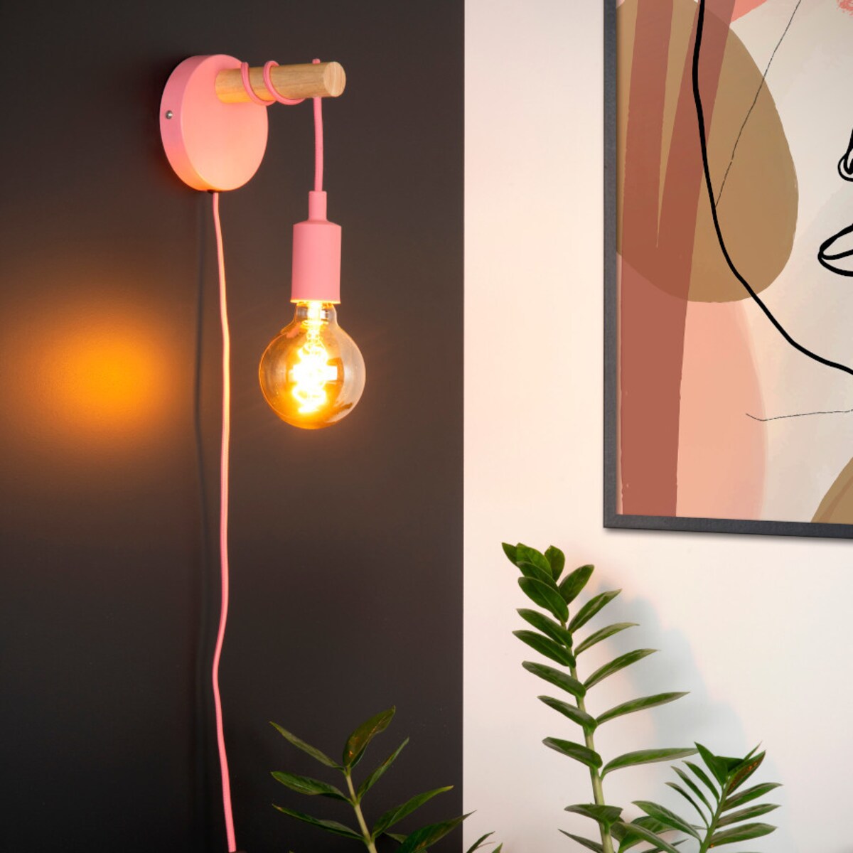 Kinkiet LAMPA ścienna PAULIEN 08227/01/66 Lucide dziecięca OPRAWA metalowa różowa