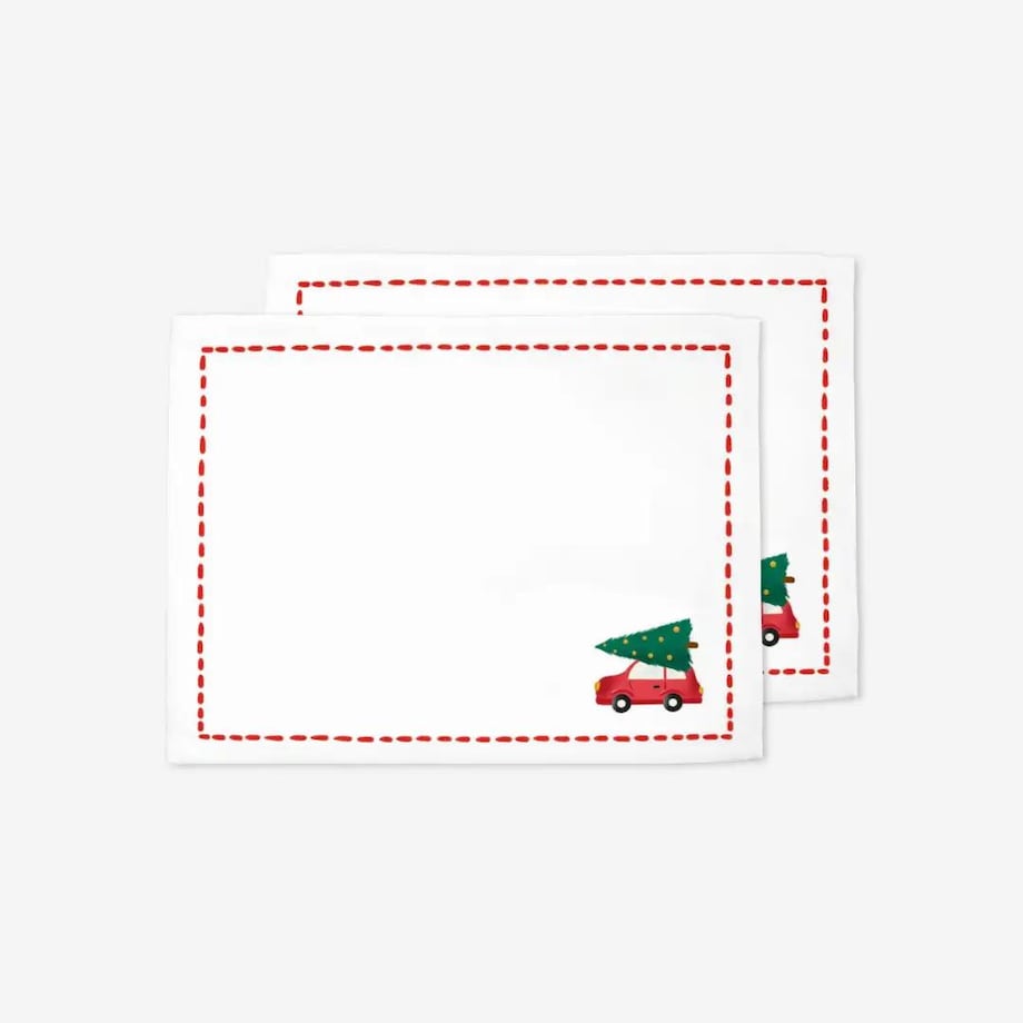 Podkładki świąteczne - Minimalistyczny samochód