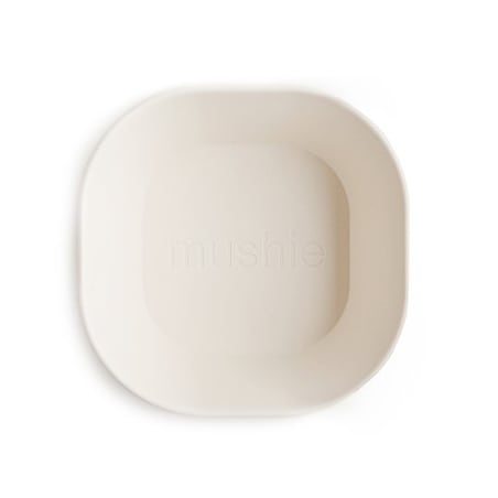Mushie Miseczki dla dzieci kwadratowe 2-pak Ivory