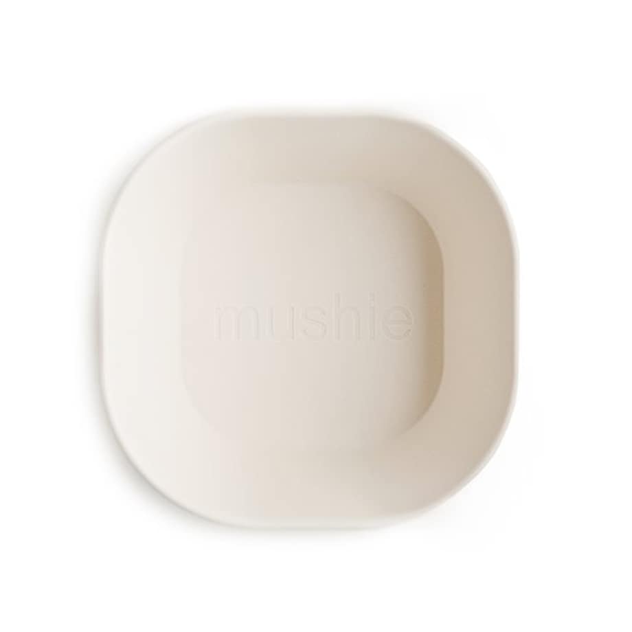 Mushie Miseczki dla dzieci kwadratowe 2-pak Ivory