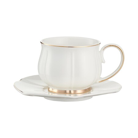 VILLA ITALIA Filiżanka porcelanowa 200 ml ze spodkiem SANDRINE