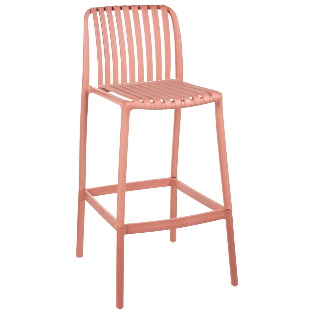 Zestaw 2 krzeseł barowych ARICCIA Materiał syntetyczny Jasnoczerwony