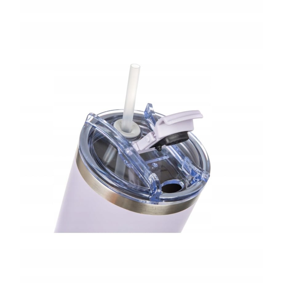 KUBEK PODRÓŻNY TERMICZNY termos 1200 ml ze słomką na napoje wysoki liliowy