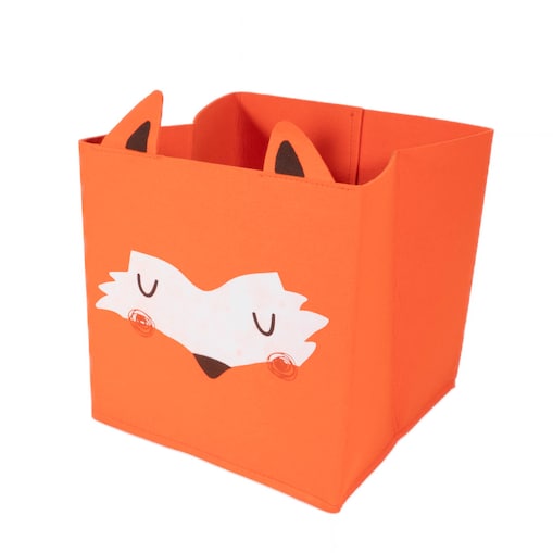 Pojemnik na zabawki składany FOREST FRIENDS, z uszkami, filcowy