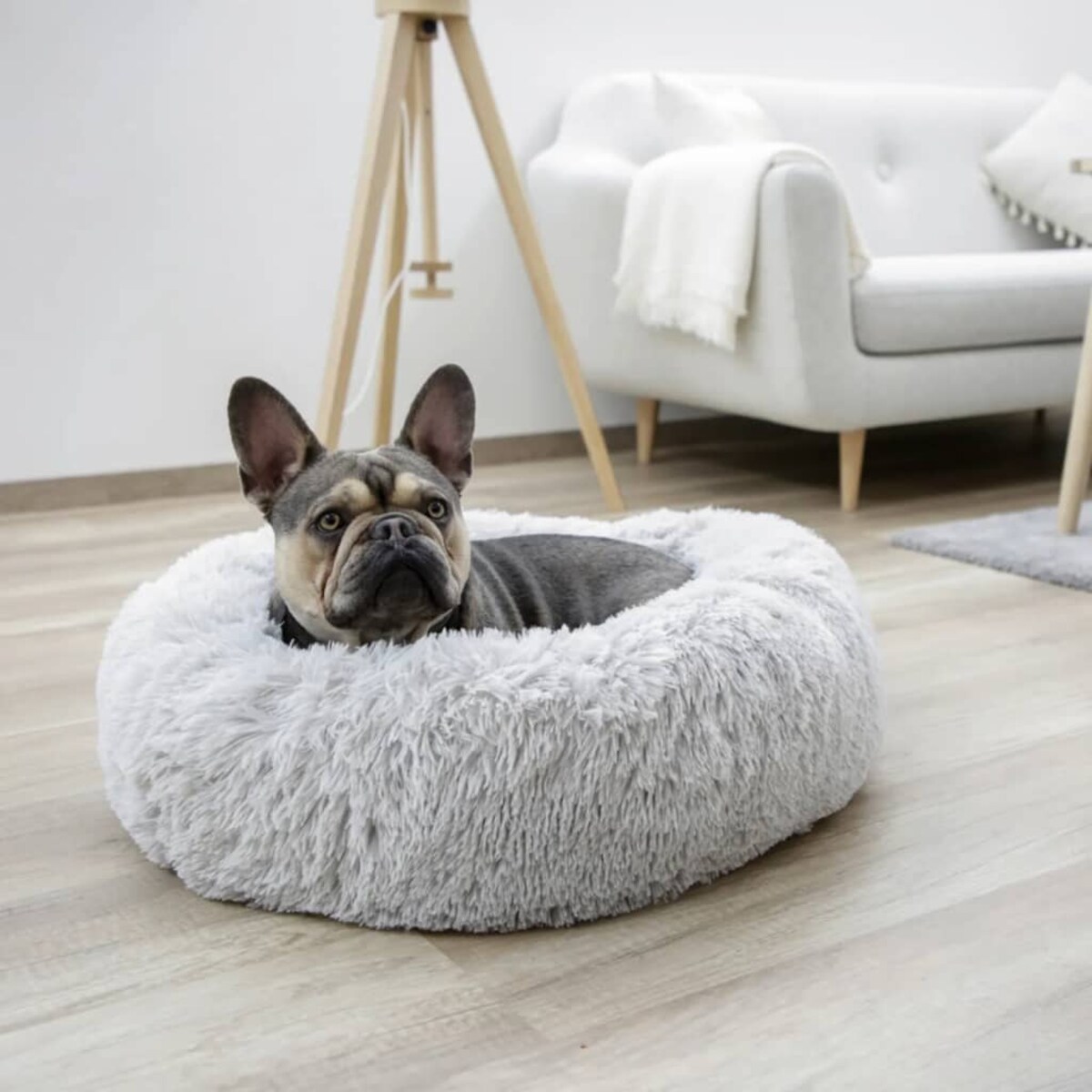Kerbl Przytulne legowisko dla psa Fluffy, 18 cm, jasnoszare