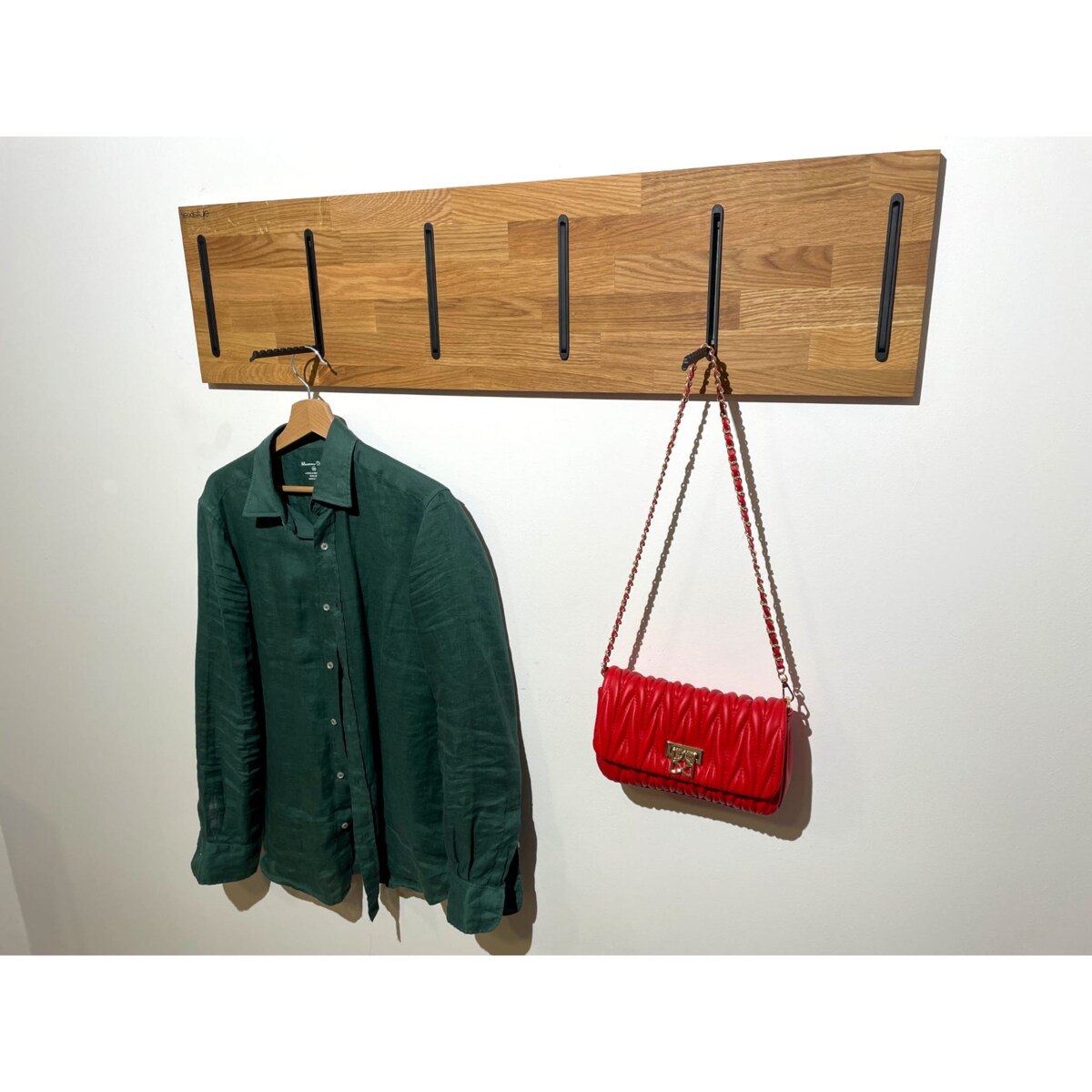 Wieszak na Ubrania Dębowy 25x100cm dębowy