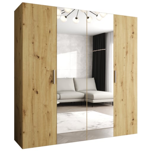 Szafa uchylna otwierana BARI 2 200 wys. 202 cm Artisan + u. Czarny