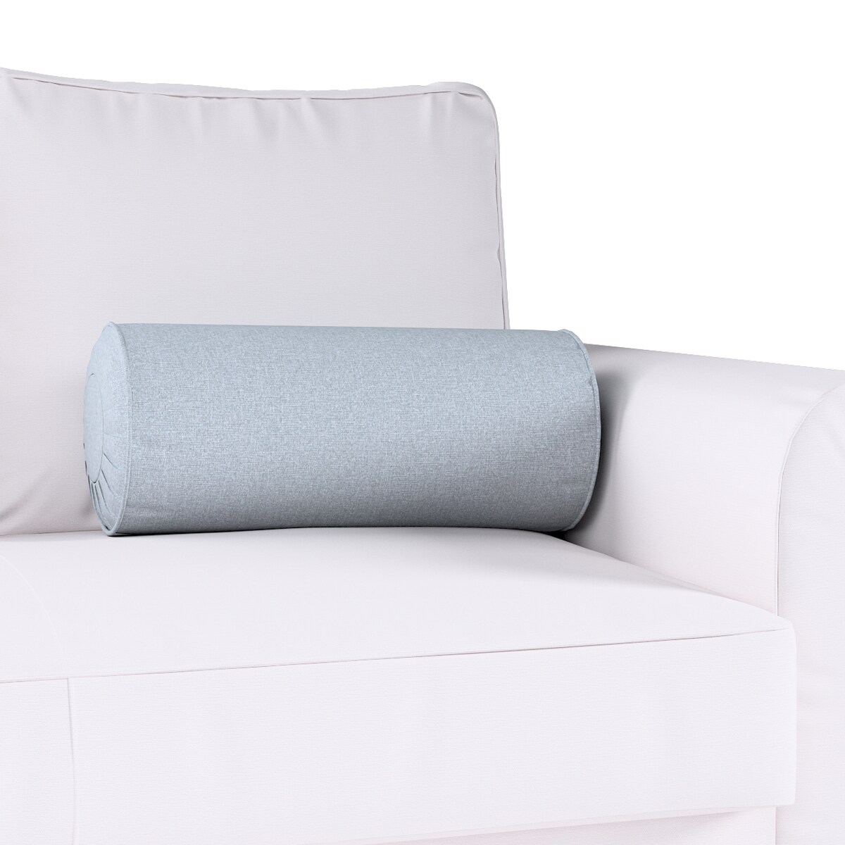 Poduszka wałek z zakładkami, błękitny melanż, Ø20 x 50 cm, Amsterdam