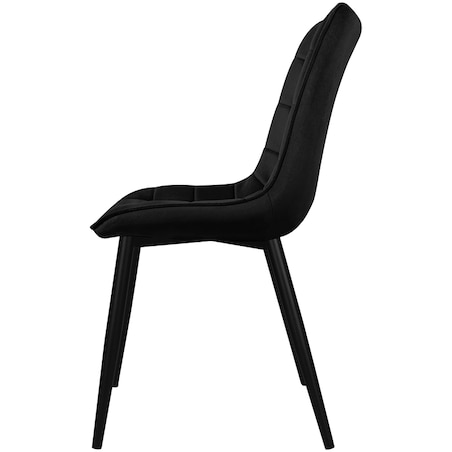 Krzesło tapicerowane czarne welurowe do salonu jadalni