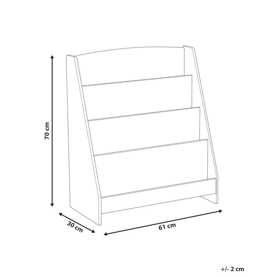 Regał 4 półki MDF Jasne drewno LILOET
