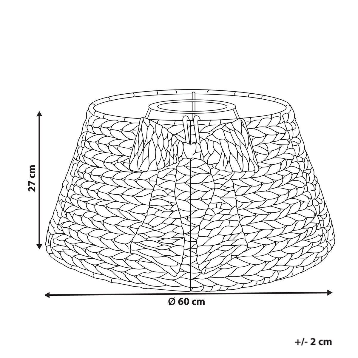 Osłonka pod choinkę ALAVETELLI 60 cm Naturalny