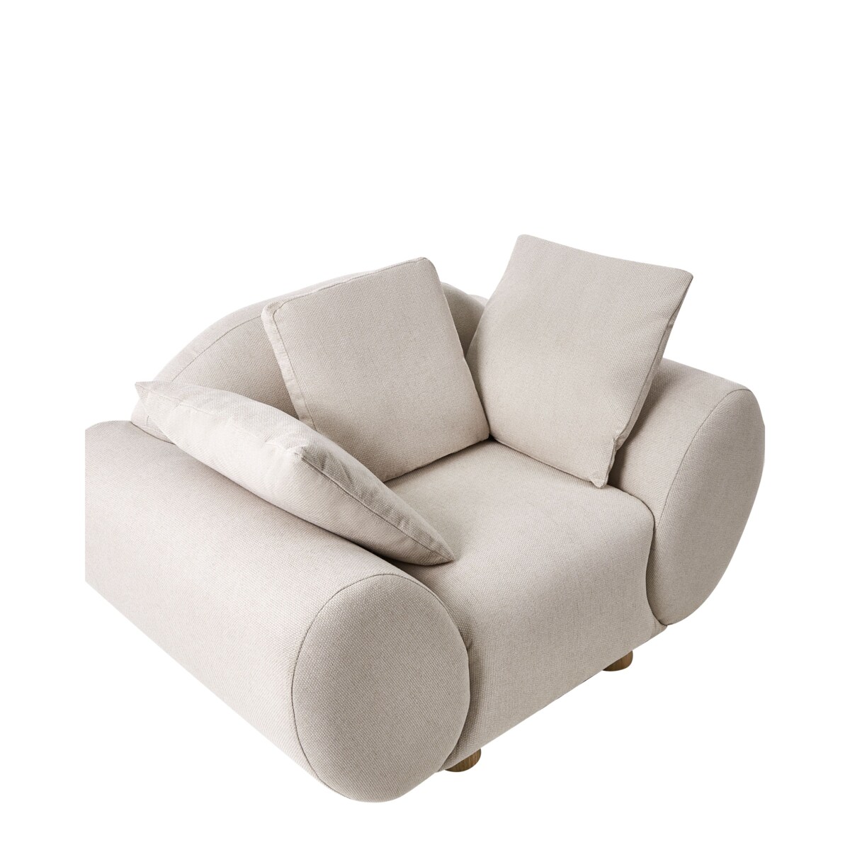 Fotel RINGEL z poduszkami Jasnobeżowy