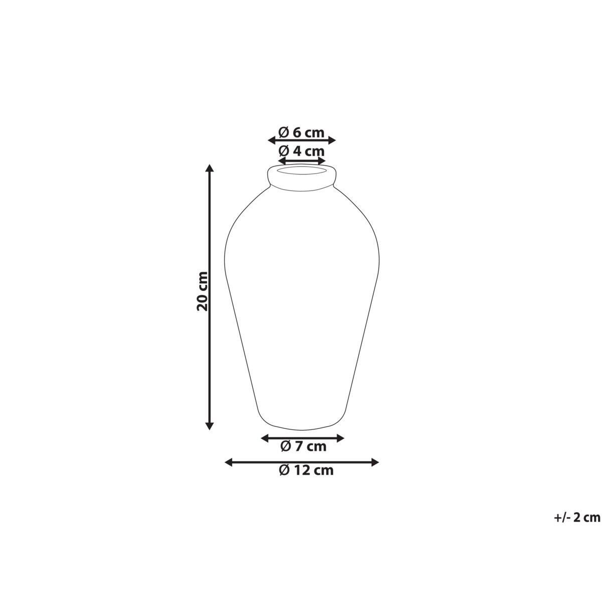 Wazon na kwiaty ceramiczny 20 cm biały z niebieskim MALLIA